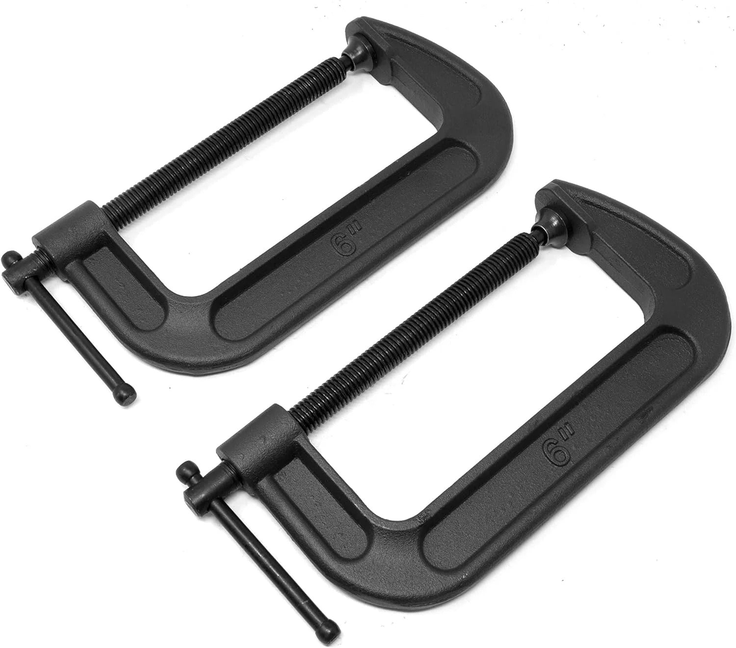 C-Clamps with 6-Inch Jaw Opening and 2.75-Inch Throat (2)