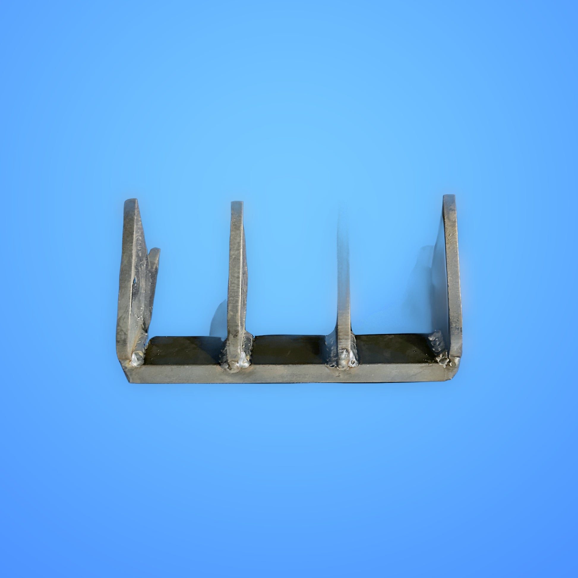 Weldable replacement fin/axle bracket/pole holder for bottom on In The Ditch dolly