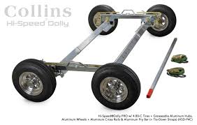 Collins Aluminum SLX Dolly with 4.80 tires on steel rims and 90in Maverick Hybrid axles